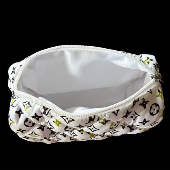 Fashion Small White Multicolored Cosmetic Makeup Bag - Picture 5 of 8